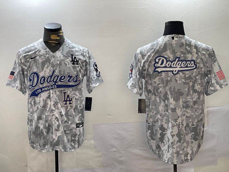 Men Los Angeles Dodgers Blank Camo Joint Name 2024 Nike MLB Jersey style 6